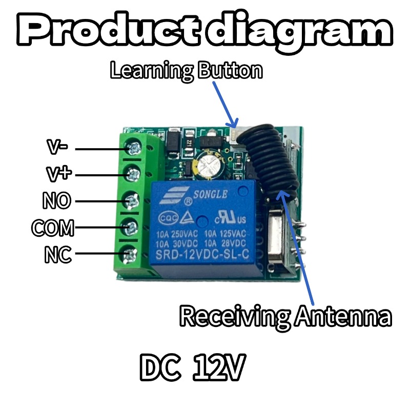 433Mhz DC 12V 6V-30V 1CH Unive - огляд і ціна 433Mhz Receiver Module